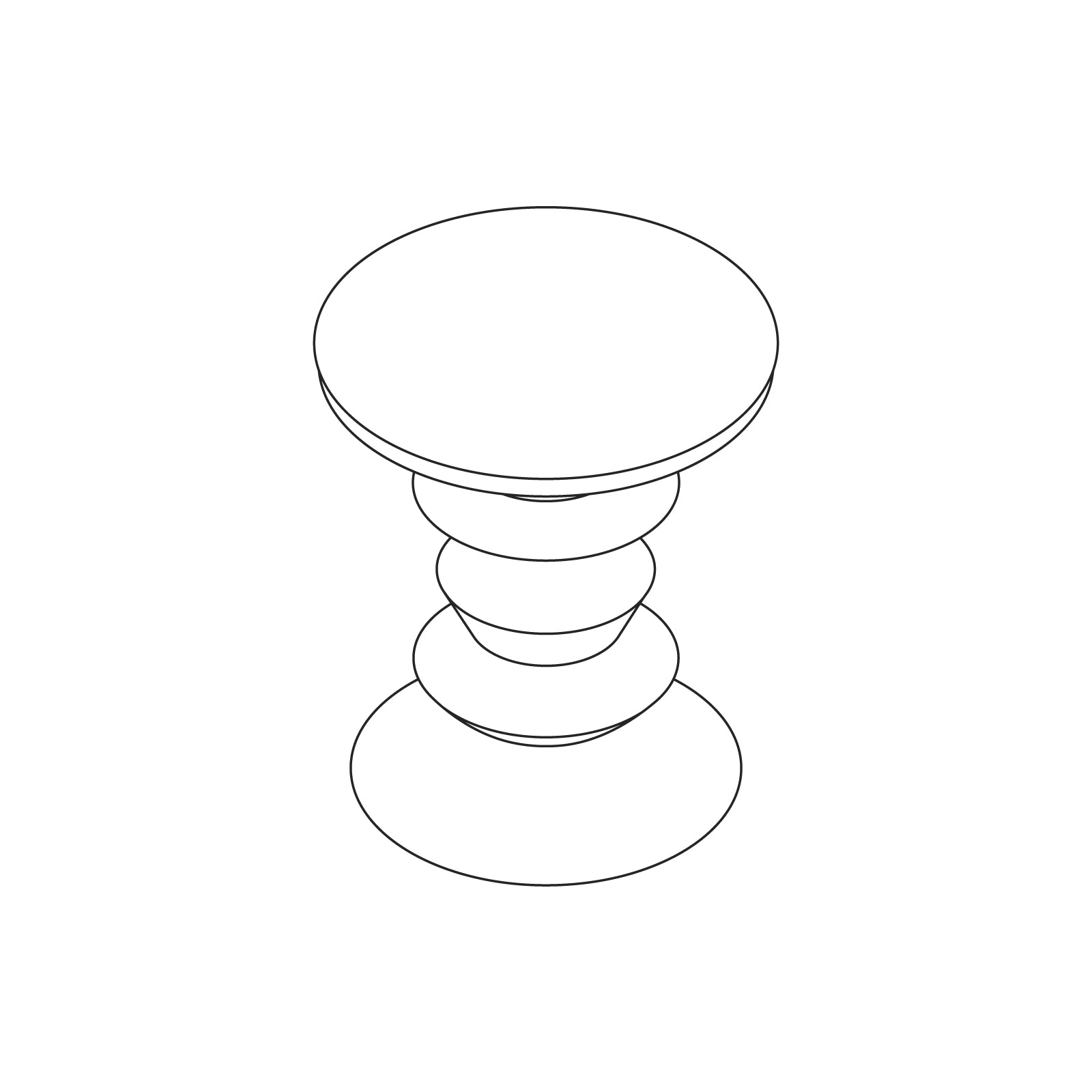 Eames Turned Stool Designed by Ray and Charles Eames 1960 Made by Herman Miller