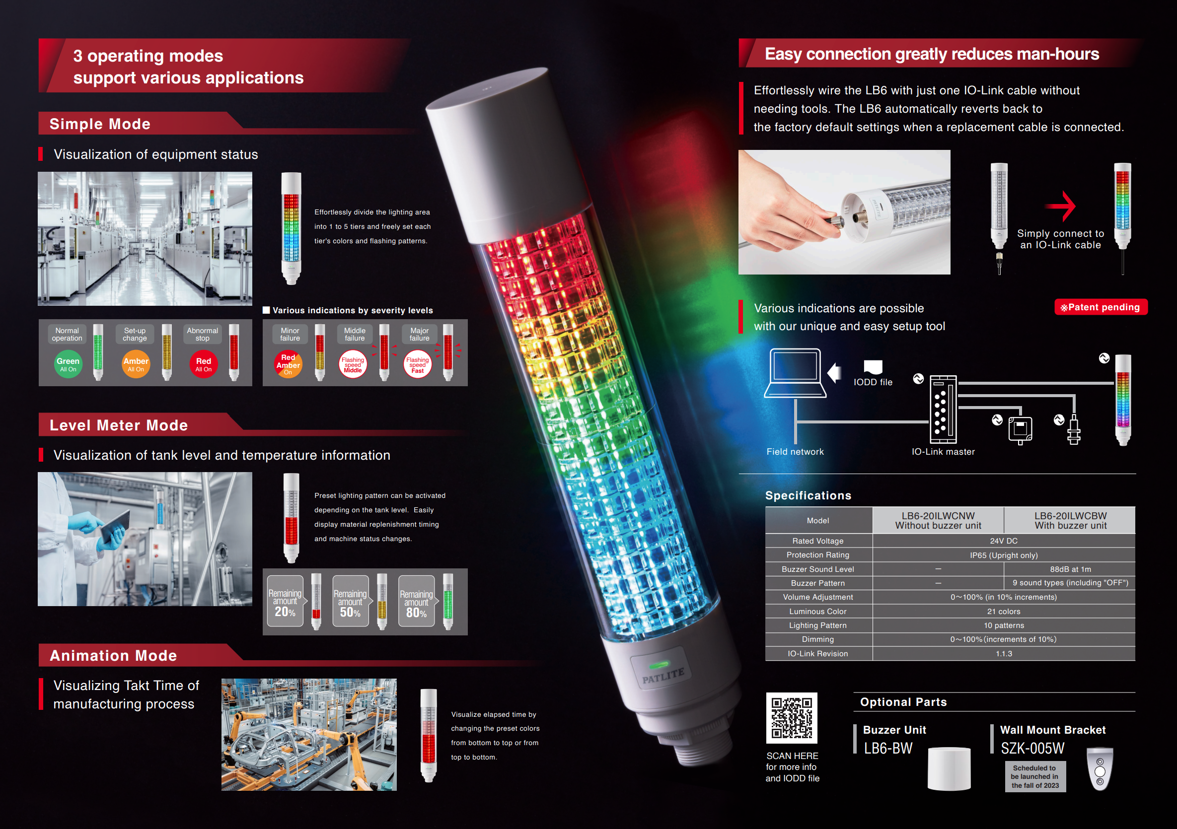 LR4 LR5 LR7 LR6 LB6-20ILWCNW LB6-20ILWCBW PATLITE IO-Link IOlink IO link M12 LB6 LB6-IL LB6-20ILWCNW LED Signal Tower Light RGB Programmable Indicating indication multi colour safety andon warning Banner Werma Schneider Wireless IFM Phoenix Contact Master Slave IoT Melbourne Australia IP rated medical food grade