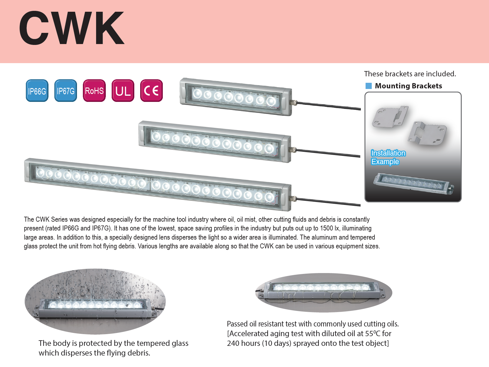 PATLITE CWK LED Work light CWK LED Lights Machine Tooling CNC Vision Inspection LED Bar Light illumincation IP Temperature Proof Heat Resistant PATLITE SIGNALFX Australia