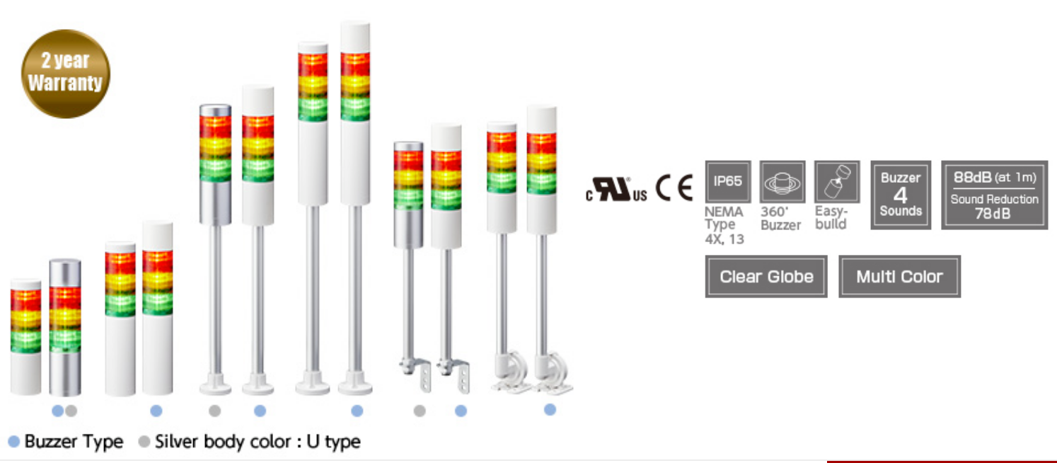 LR6-302WJNW-RYG CNC machine food beverage printing packaging Patlite SignalFx LR6 LED Signal Tower Light Australia New Zealand Werma Banner Schneider tend qlight