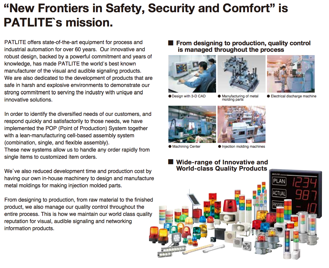 PATLITE CLN explosion proof work light. EX ATEX II 3GD Ex nA IIC T4 Gc, Ex tc IIIC T135ーC Dc IP65.