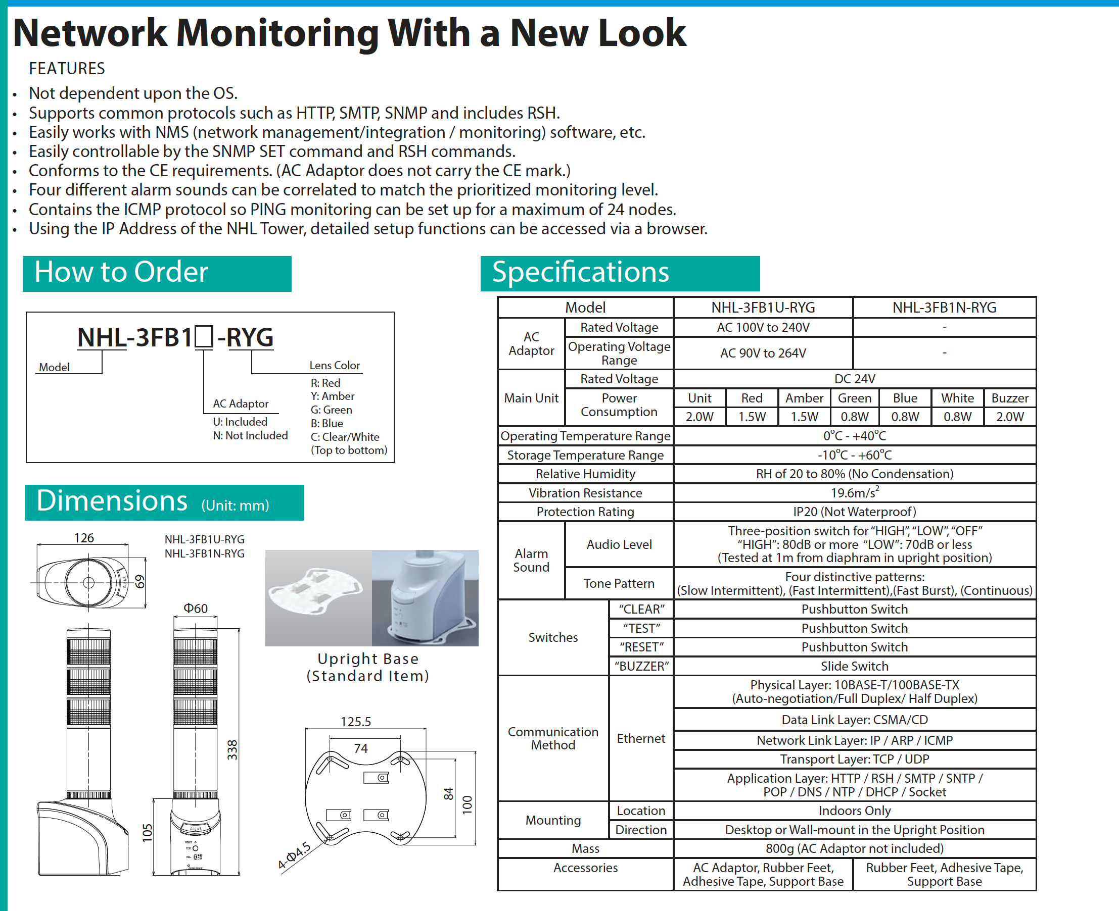Patlite NHL Networking Monitoring