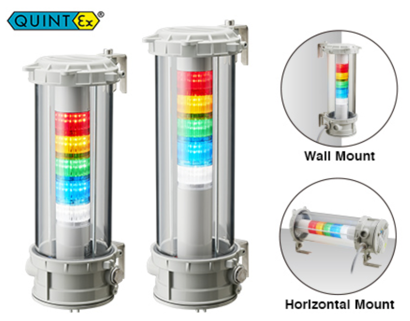 Patlite ST-PA-LR6 ST-PA-LR6502WJBWRYGBC EX Rated ATEX IECx Explosion Proof intrinsically safe flame proof hazardous area LED lights sounder alarm warning light multi Australia Singapore