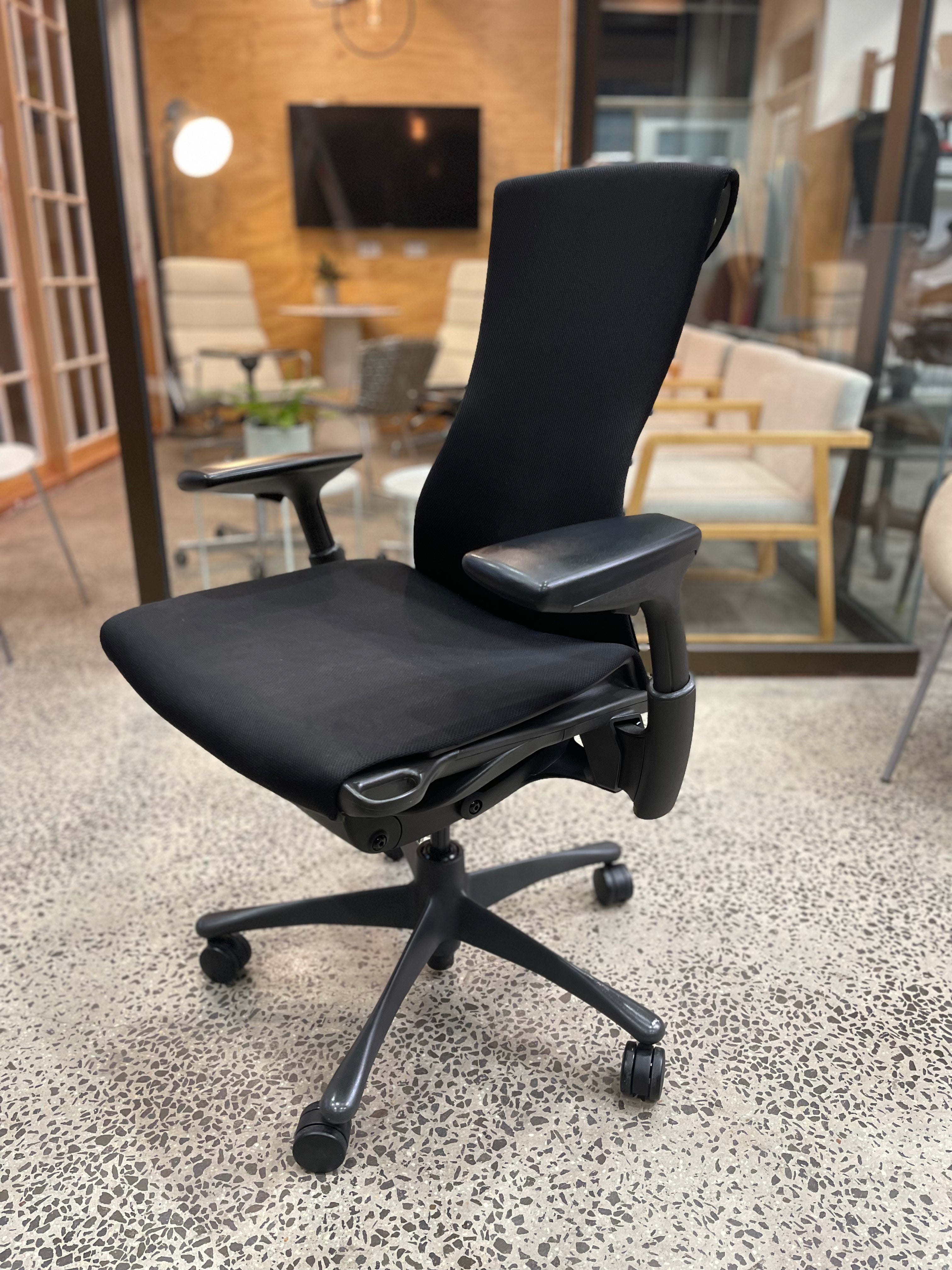 Original Herman Miller Embody Chair Aeron Chairs Designer Ergonomic Healthy Back Spine Lumber Support Adjustable Arms Seat Lumber Black Sale