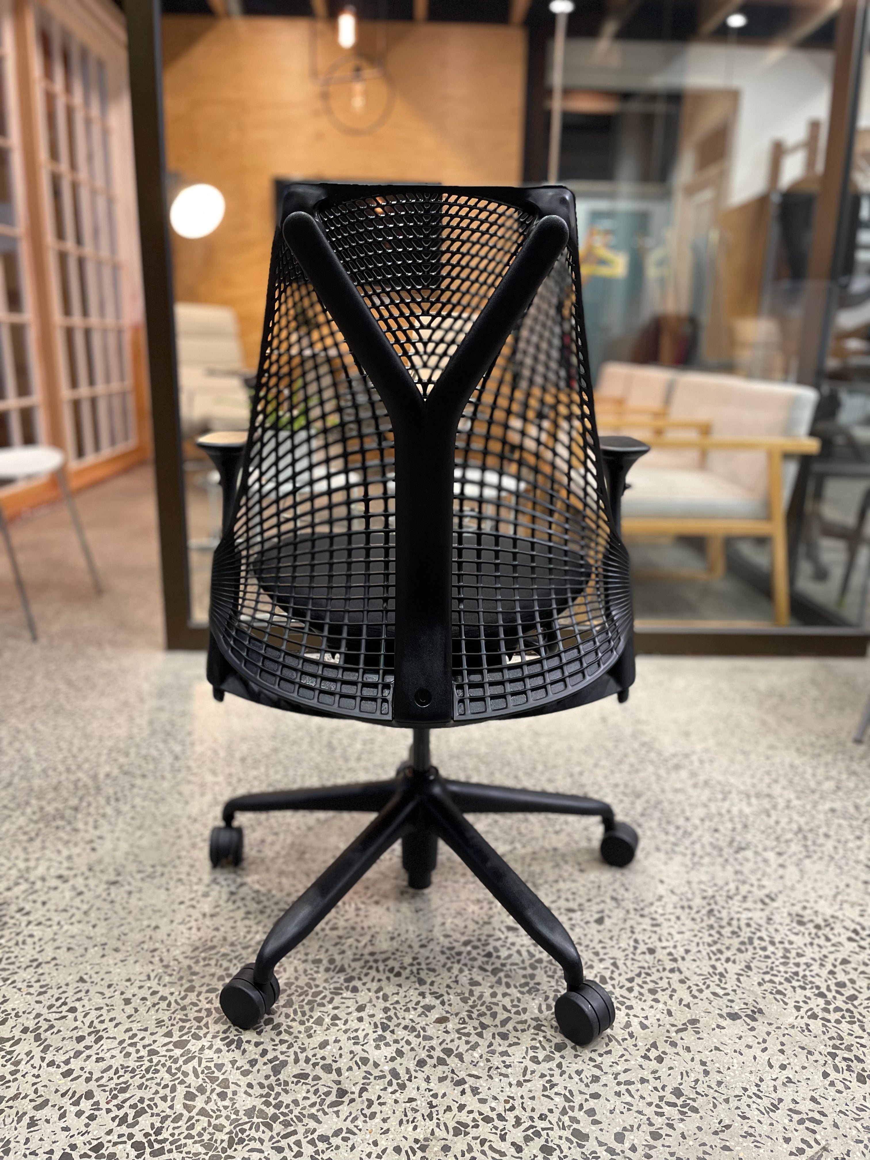 Herman Miller Sayl Chair Ergonomic Laptop Desk Office Furniture Aeron Leap Embody Original Genuine Melbourne Australia Sydney Designer Architecture Interior Designer Buy Rent Home