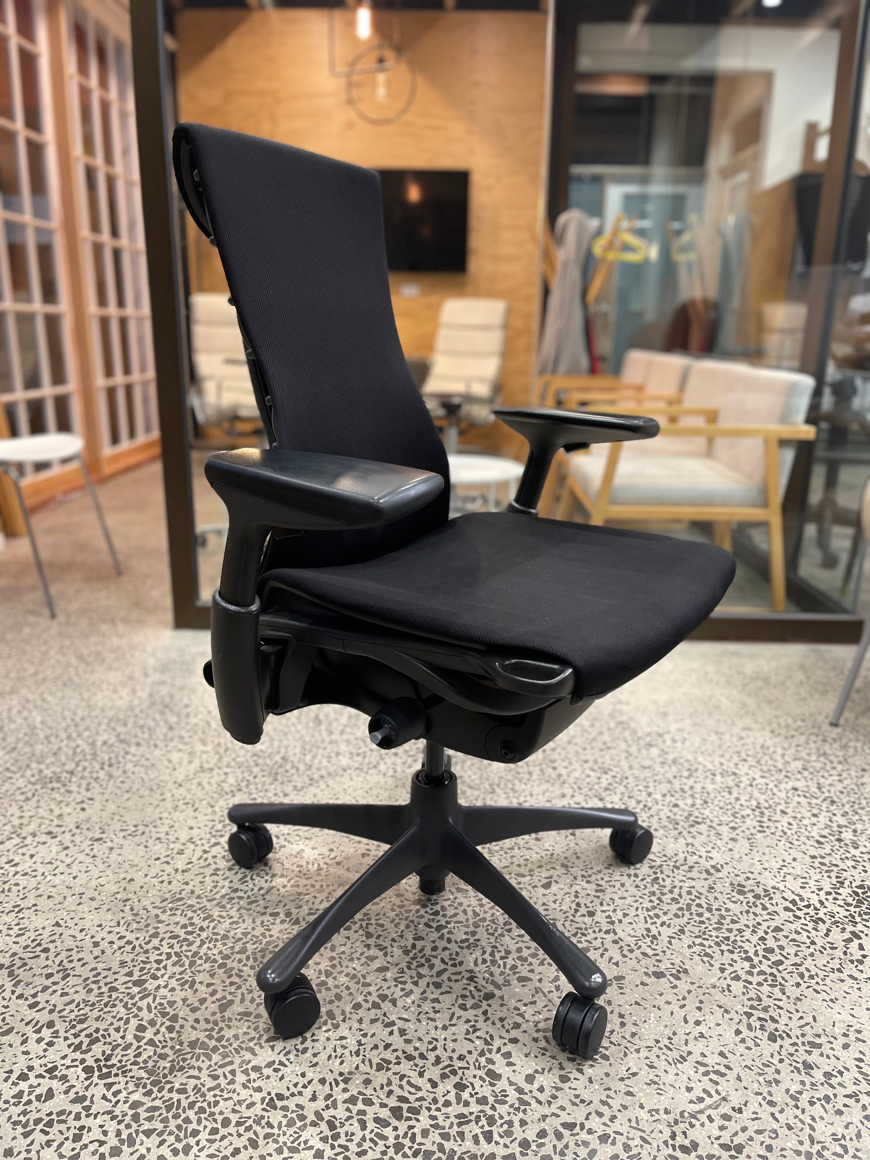 Original Herman Miller Embody Chair Aeron Chairs Designer Ergonomic Healthy Back Spine Lumber Support Adjustable Arms Seat Lumber Black Sale
