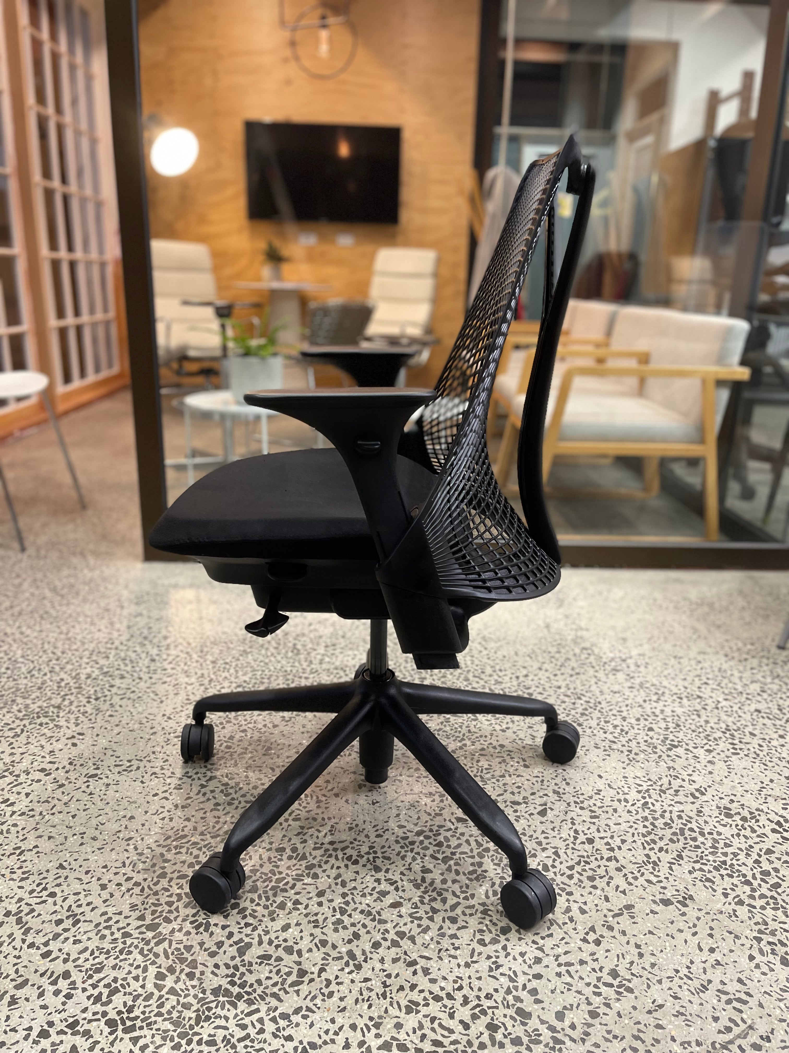 Herman Miller Sayl Chair Ergonomic Laptop Desk Office Furniture Aeron Leap Embody Original Genuine Melbourne Australia Sydney Designer Architecture Interior Designer Buy Rent Home