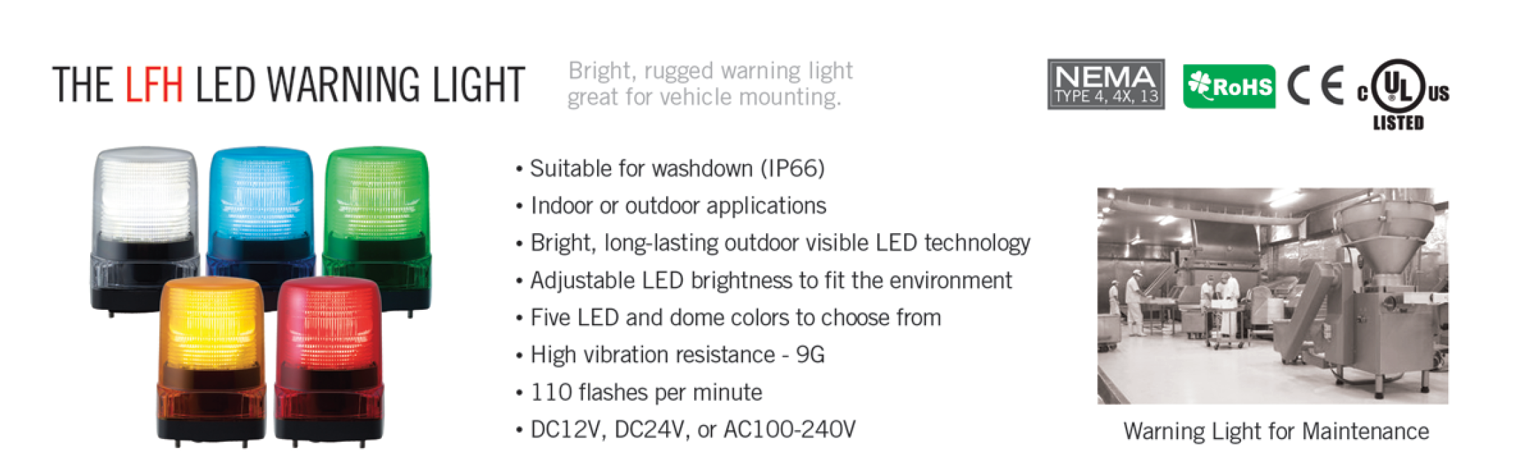 Patlite LFH Signalfx Australia Food & beverage Processing Packaging Printing CNC Warning Lights Emergency