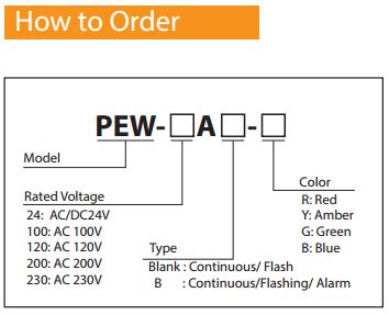 PATLITE PEW LED BEACON SIGNAL LIGHT