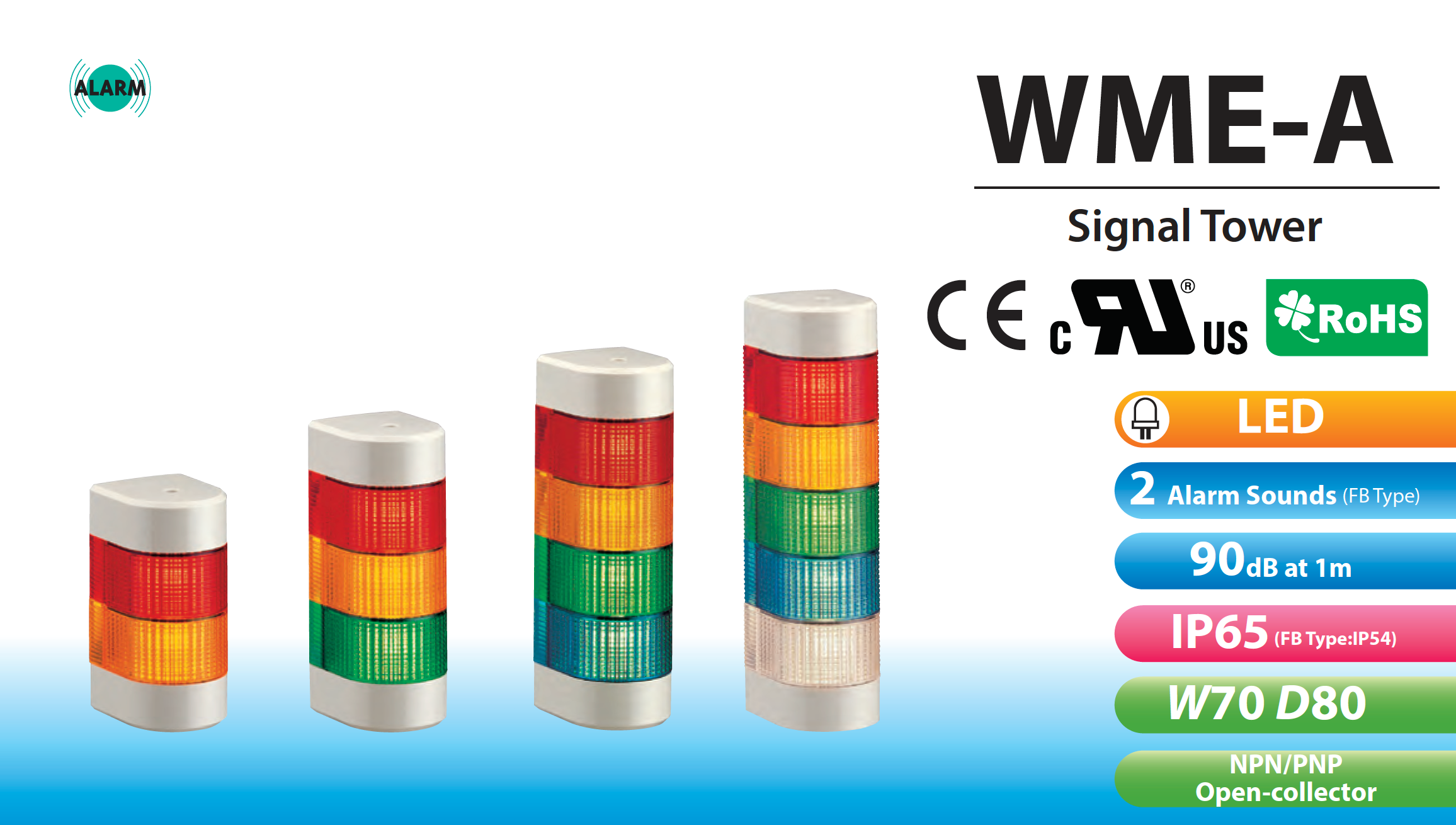 PATLITE SIGNALFX WME WME-A LED Signal Light Status Indication Australia LED Tower Light Waring