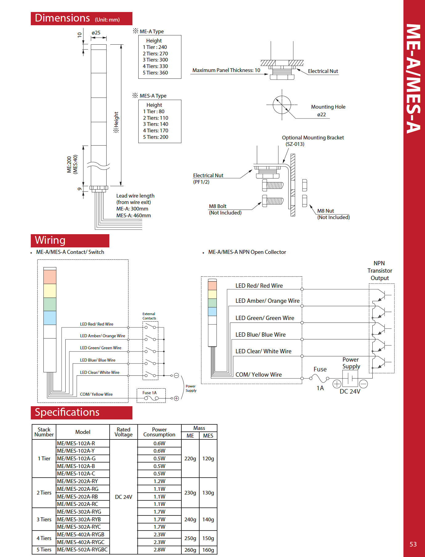 PATLITE ME LED Signal Tower Light ME-P ME-A LED Machine Lights