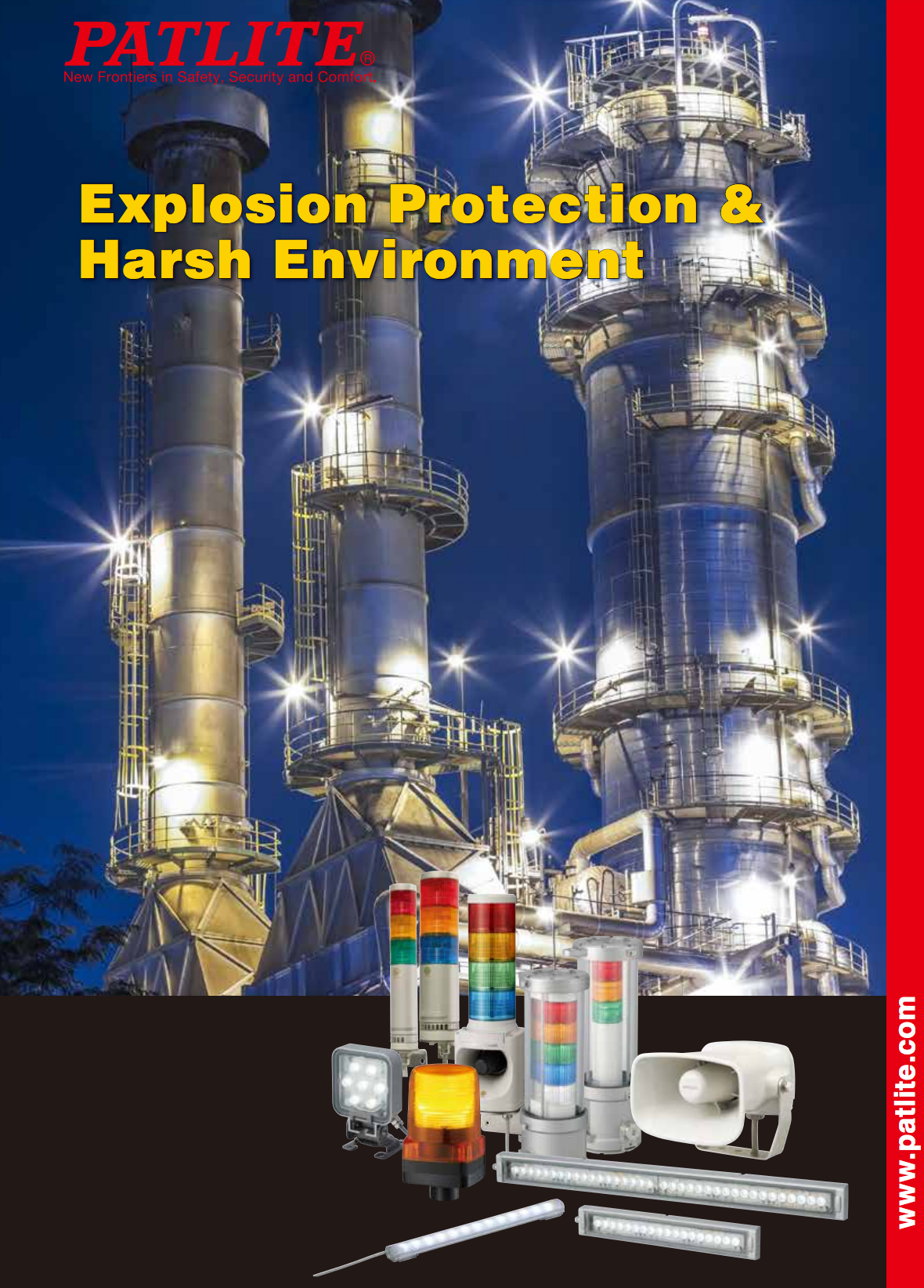 PATLITE CLN explosion proof work light. EX ATEX II 3GD Ex nA IIC T4 Gc, Ex tc IIIC T135ｰC Dc IP65. 