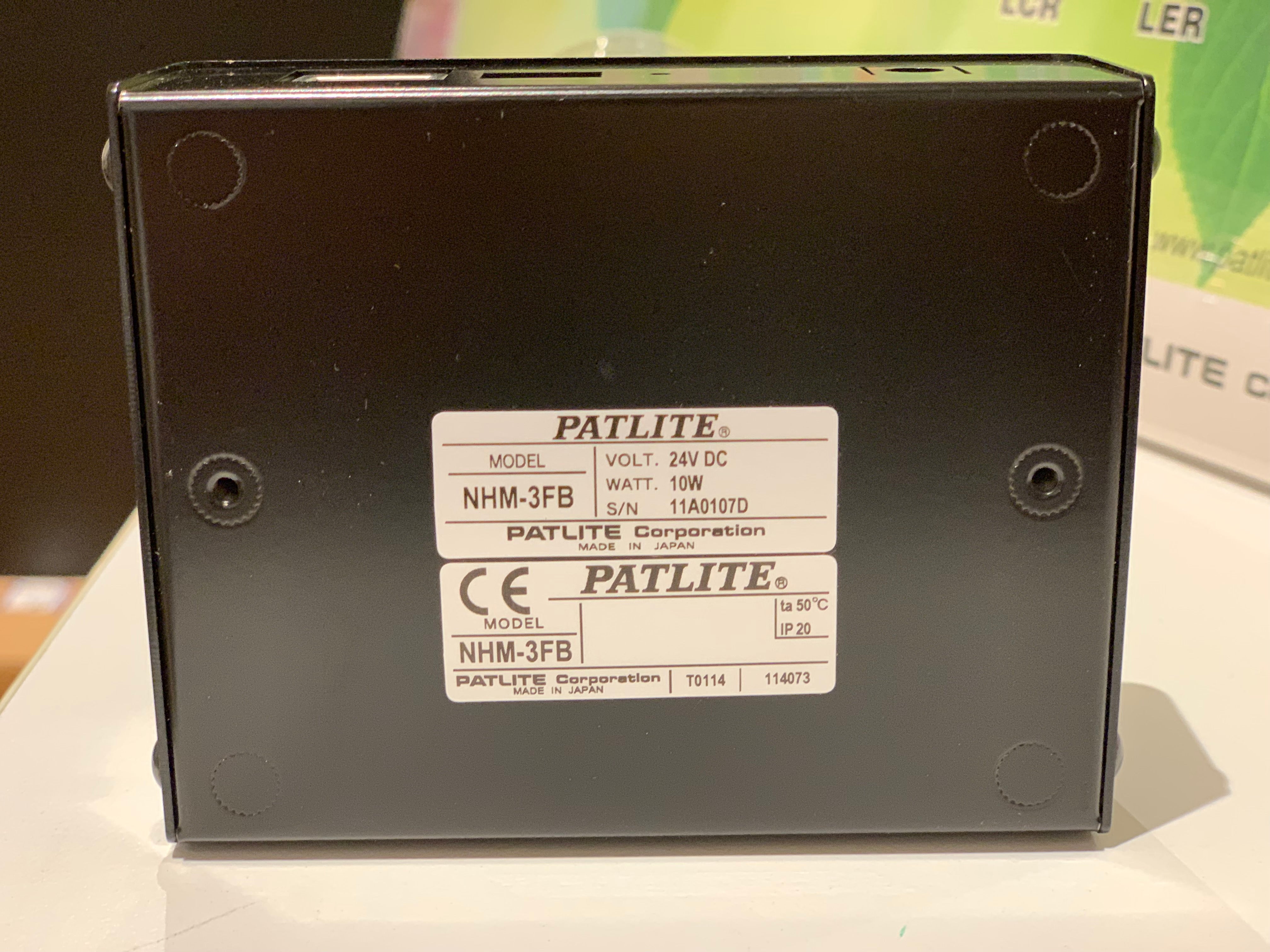 NHM-3FB-RYG PATLITE NHM Network Monitoring LAN Ethernet LED Alarm Notification Signal Tower Light for Computers, hardware, IT, IoT, or software MADE IN JAPAN