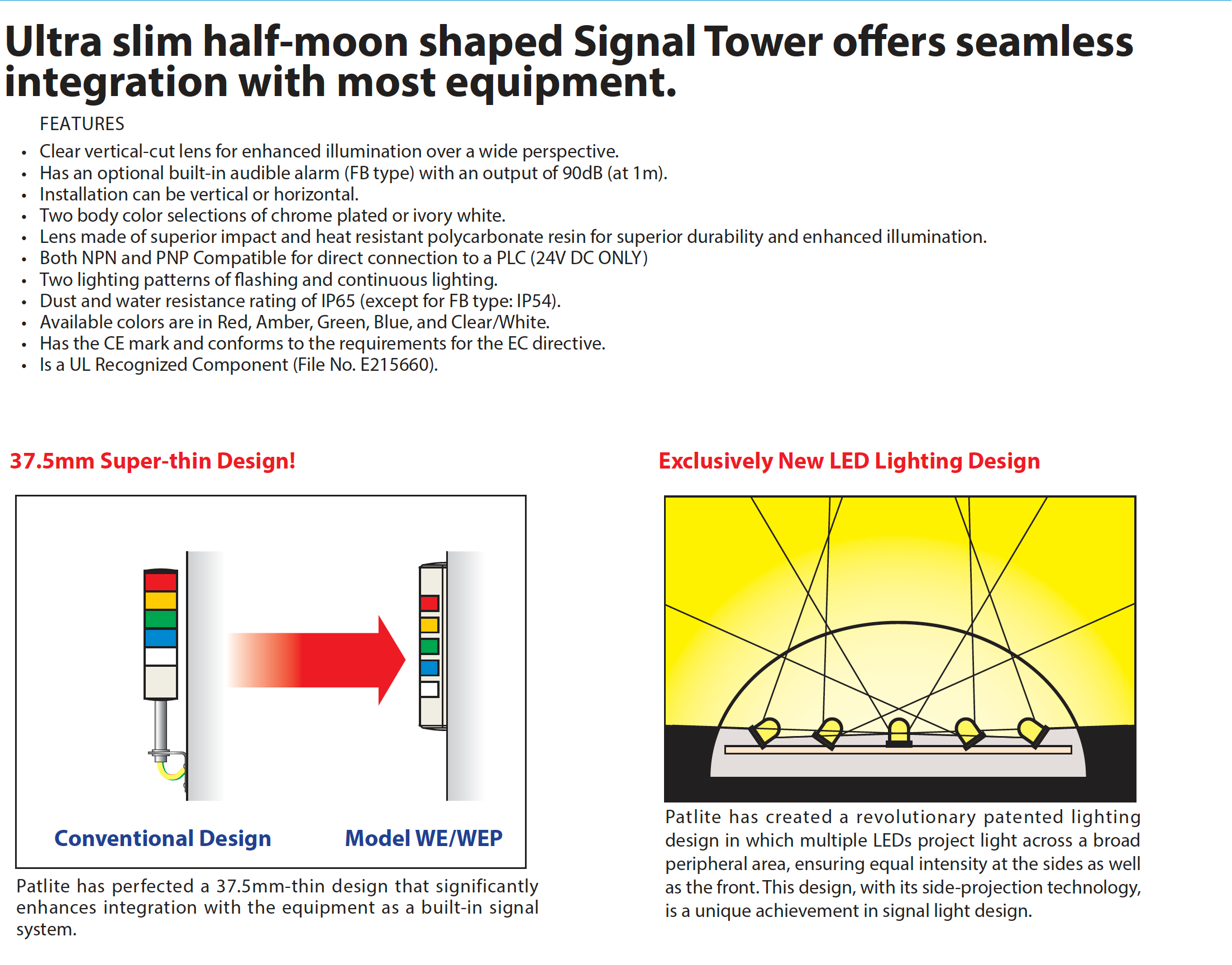 patlite we we-302a-ryg signalfx crane safety lights light christmas tree load ratio indication led