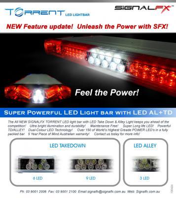 Red led emergency shop lights